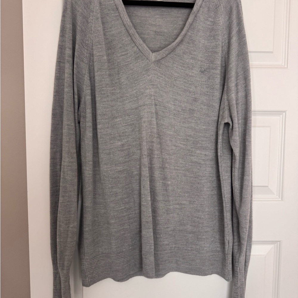 Dior Gray V-Neck Sweater